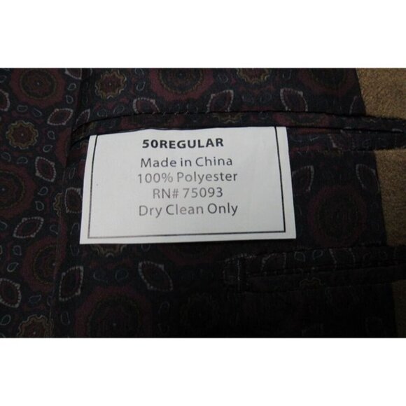 Linea Uomo Lined Blazer Premium Suede Sport Coat Patch Elbow Grandpa Tan Men 50R - Picture 12 of 12